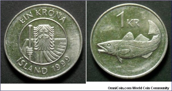 Iceland 1 króna.
1999