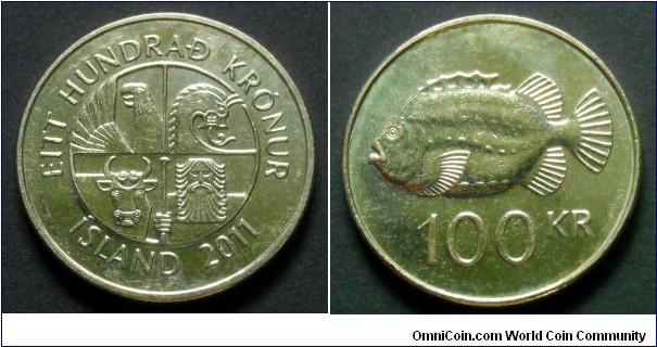 Iceland 100 krónur.
2011