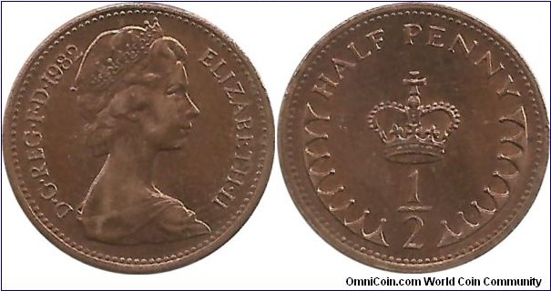 UKingdom ½ Half Penny 1982