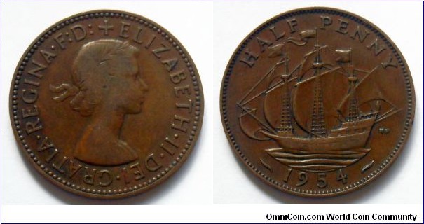 Half penny 1954