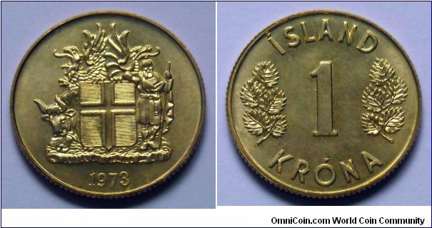 Iceland 1 króna.
1973