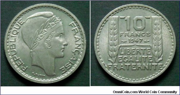 France 10 francs.
1947