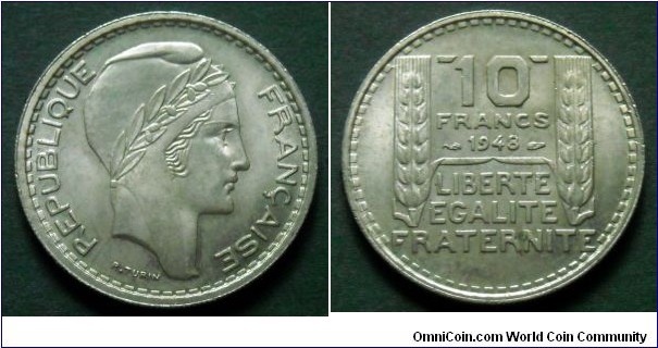 France 10 francs.
1948