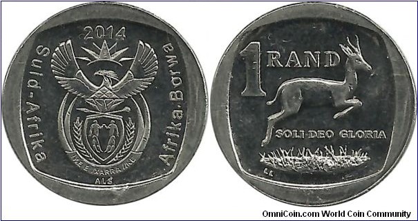 SouthAfrica 1 Rand 2014 (Afrikaan-Sotho)