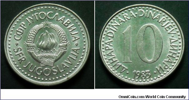 Yugoslavia 10 dinara.
1983