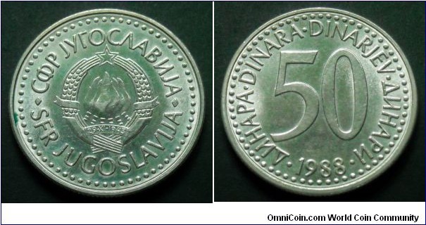 Yugoslavia 50 dinara.
1988