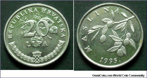 Croatia 20 lipa.
1995