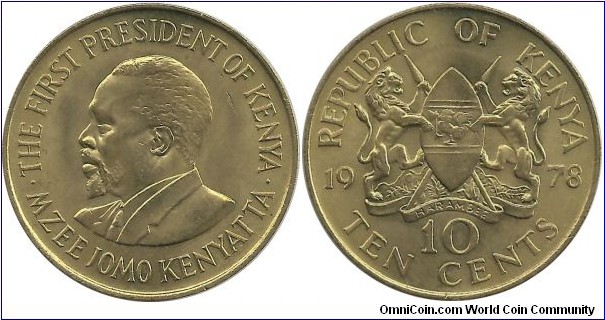 Kenya 10 Cents 1978