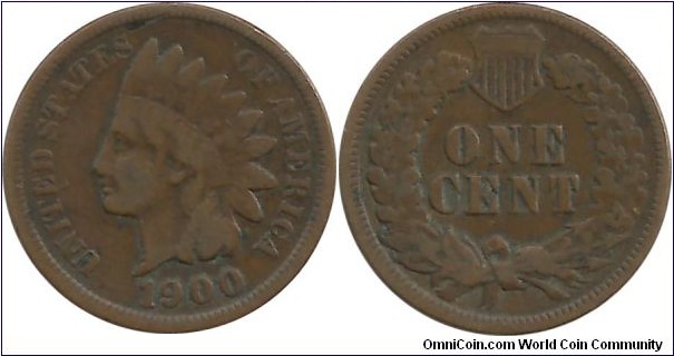USA One Cent 1900