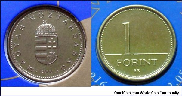 Hungary 1 forint from 2000 coin set.
