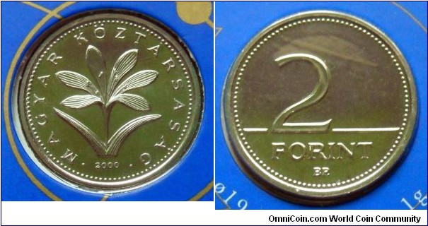 Hungary 2 forint from 2000 coin set.