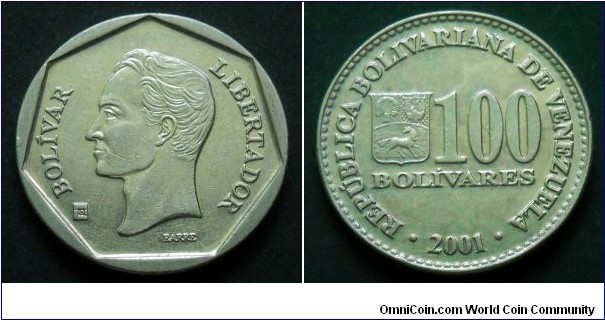 Venezuela 100 bolivares.
2001