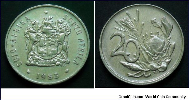 South Africa 20 cents.
1983