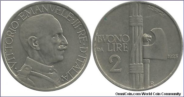 Italy-Kingdom 2 Lire 1925