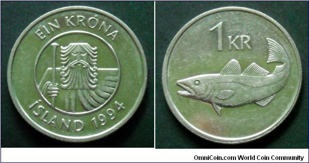 Iceland 1 króna.
1994