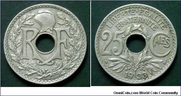 France 25 centimes.
1933