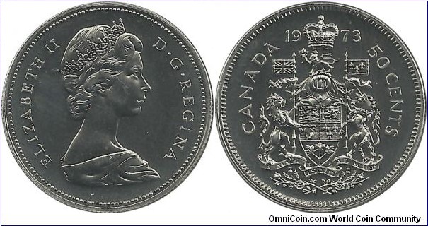 Canada 50 Cents 1973-proof