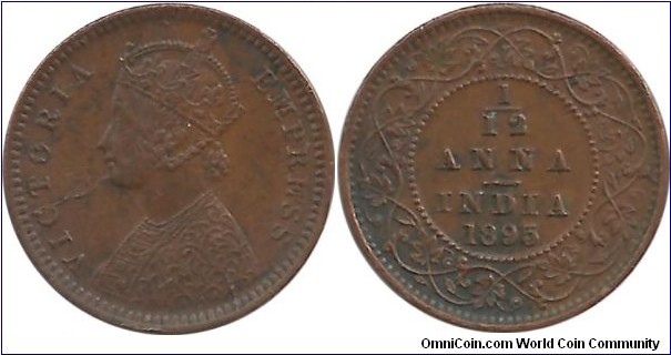 India-British 1/12 Anna 1895(C)