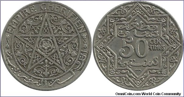 Morocco 50 Centimes ND(1924)Py(t)