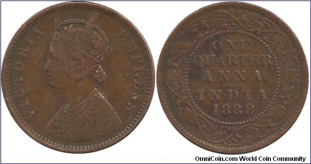India-British ¼ Anna 1888(C)