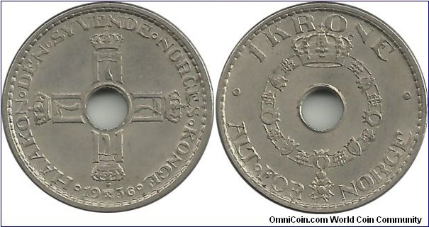 Norway 1 Krone 1936
