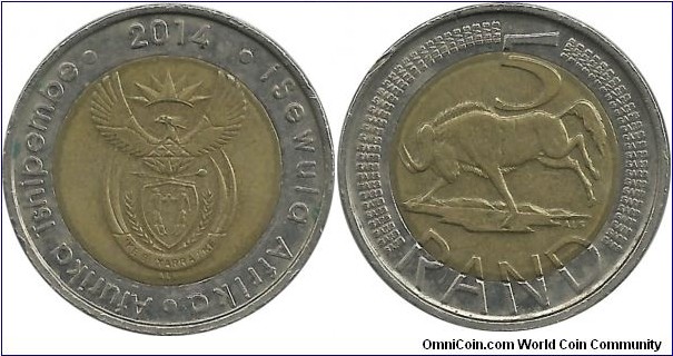 SouthAfrica 5 Rand 2014 (Venda-Ndebele)