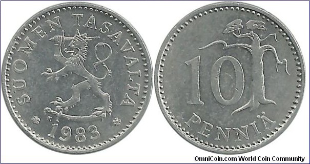 Finland 10 Penniä 1983