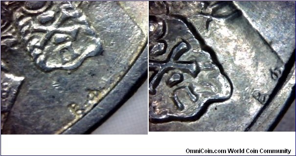 Greece 30 Drahmi 1964 Left:(b) Berne Mint, Right:(k) Kongsberg Mint