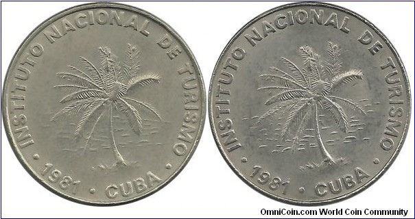 Cuba-INTUR 50 Centavos 1981 - variation