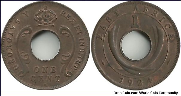 BEastAfrica 1 Cent 1924H