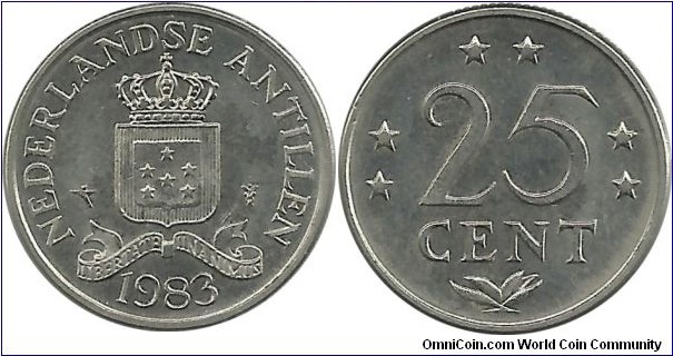 NederlandseAntillen 25 Cents 1983