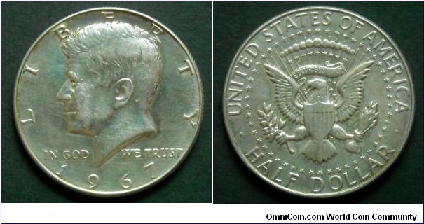 Kennedy Half Dollar.
1967, Ag 400.