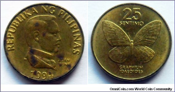 Philippines 25 sentimo.
1994