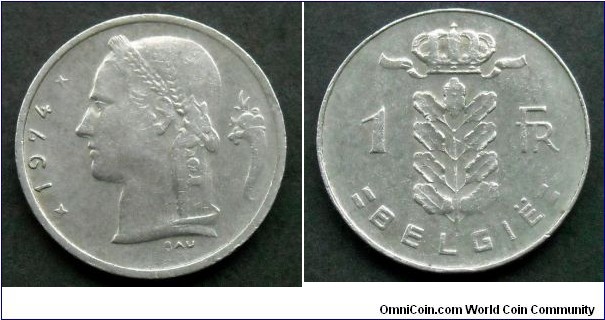 Belgium 1 franc.
1974, Belgie