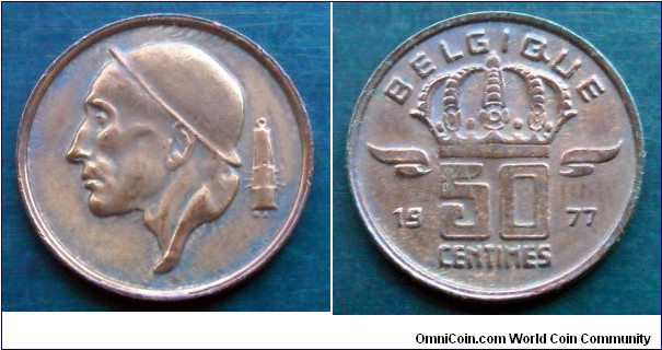 Belgium 50 centimes.
1977, Belgique (II)