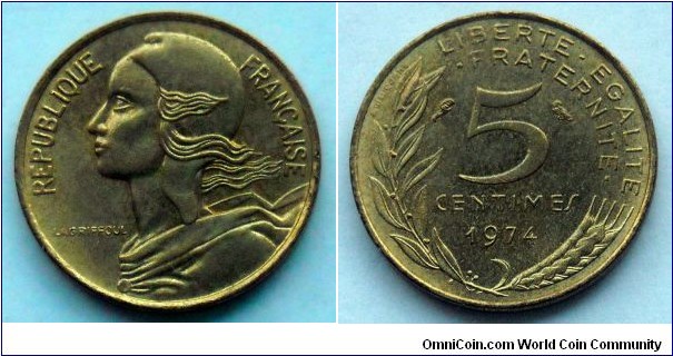 France 5 centimes.
1974