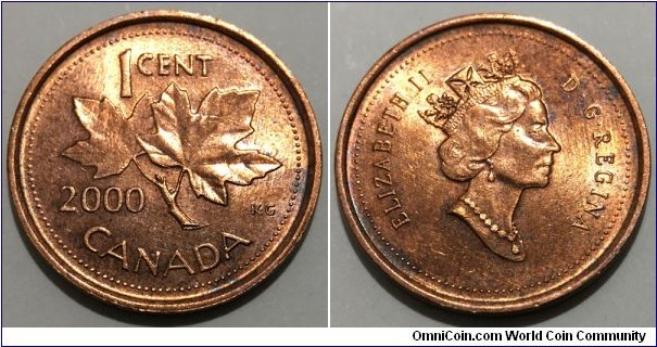 1 Cent (Commonwealth - Federal State of Canada / Queen Elizabeth II // Copper plated Zinc)