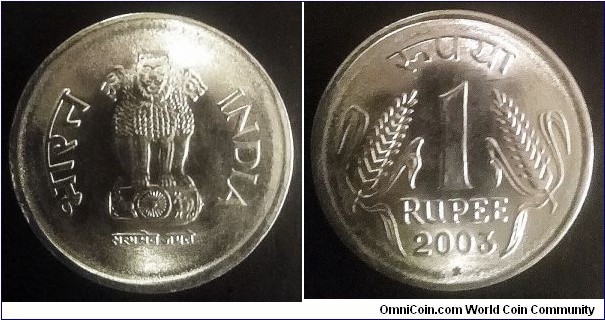 India 1 rupee. 2003, Mint Hyderabad.