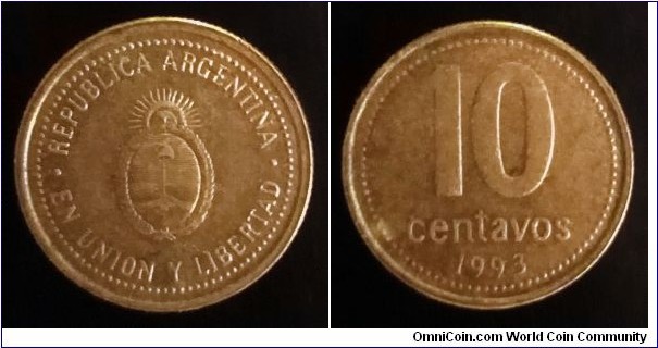Argentina 10 centavos. 1993