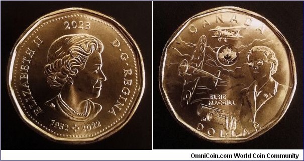 Canada 1 dollar. 2023, Elsie MacGill 