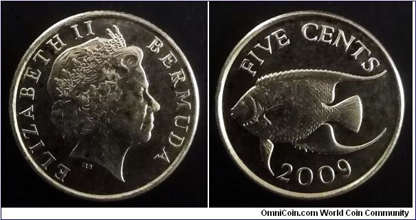 Bermuda 5 cents. 2009