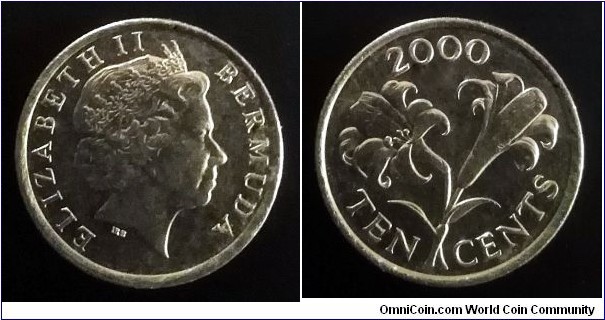 Bermuda 10 cents. 2000