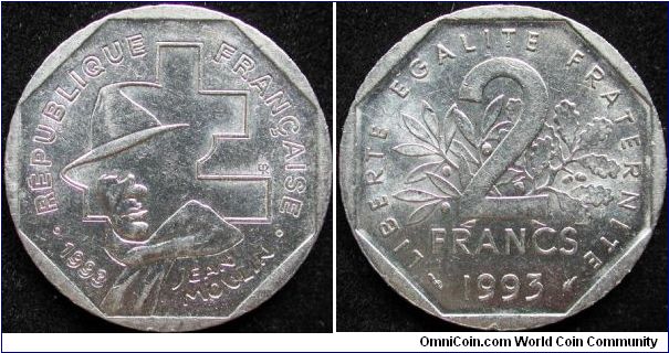2 Francs
Nickel
Jean Moulin
