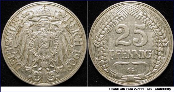 25 Pfennig
Nickel
G