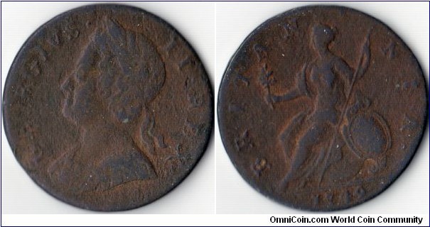 1749 Halfpenny
2014 Ugly Coin Competition participant