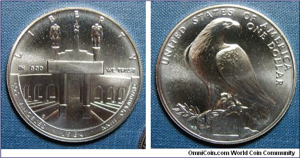 1984-D Olympic Silver Dollar