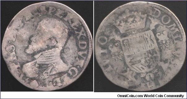 Gelders, Spanish Netherlands silver ducat. Low grade, but very hard to find these in much better condition.