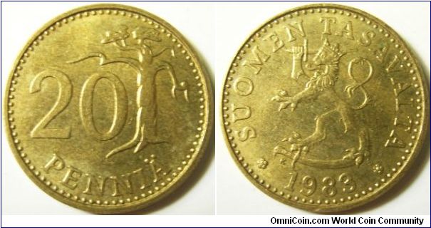 Finland 1983 20 pennia.