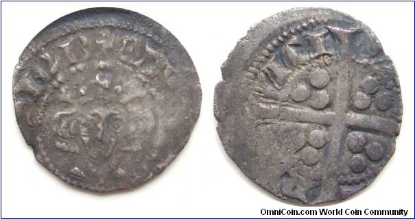 Edward I Penny. Berwick-on-Tweed Class 1.Local dies Cross Pattee. Trifoliate crown side ornaments.
rev:-
V--/---/RE-/VICI