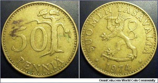 Finland 1974 50 pennia. Special thanks to Sir Sisu!